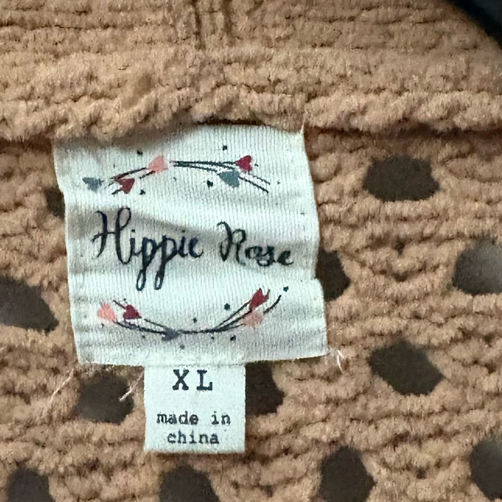 EUC Hippie Rose Women’s Tan/Light Brown Open Sweater/Cardigan - XL - Picture 2 of 5